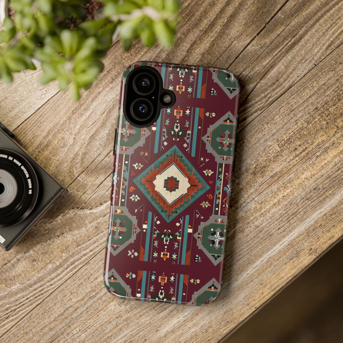 Tribal Pattern Phone Case - Boho Chic, Tough Durable Cover, Stylish Tech Accessory, Gift for Him/Her, Festival Essentials