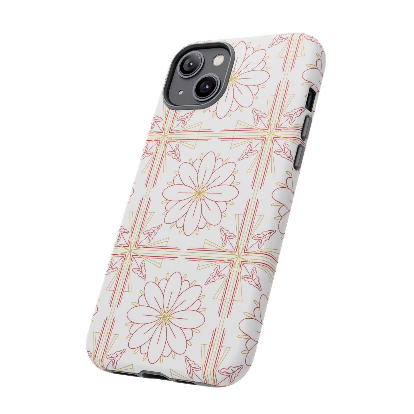 Floral Pattern Phone Case - Stylish Tough Case, Flower Design, Cute Mobile Cover, Phone Accessory, Gift for Her, Spring Style