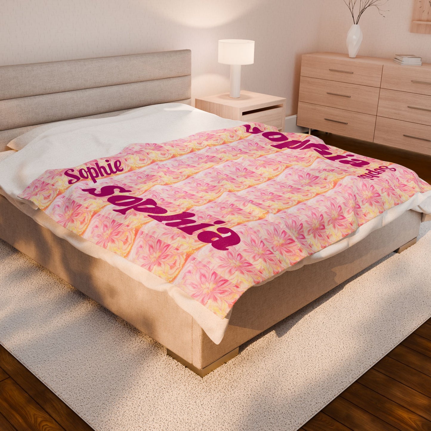 Personalized Velveteen Plush Blanket for Cozy Nights, Custom Soft Throw for Home Decor, Great Gift for Birthdays, Holidays, Baby Showers