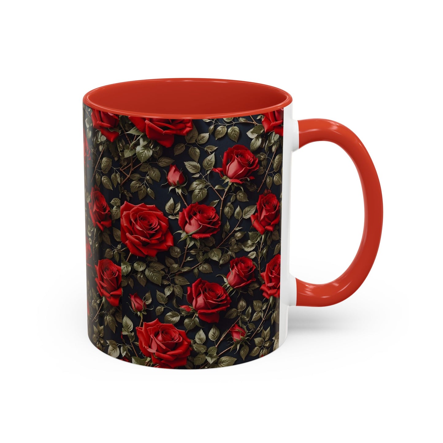 Elegant Floral Accent Coffee Mug - Black Rose Design, Gift for Her, Home Decor, Coffee Lovers, Mother's Day, Birthday