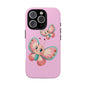 Cute Butterfly Phone Case, Tough Phone Cover, Girly Phone Accessory, Unique Gift for Her, Kids Phone Case, Floral Design Case