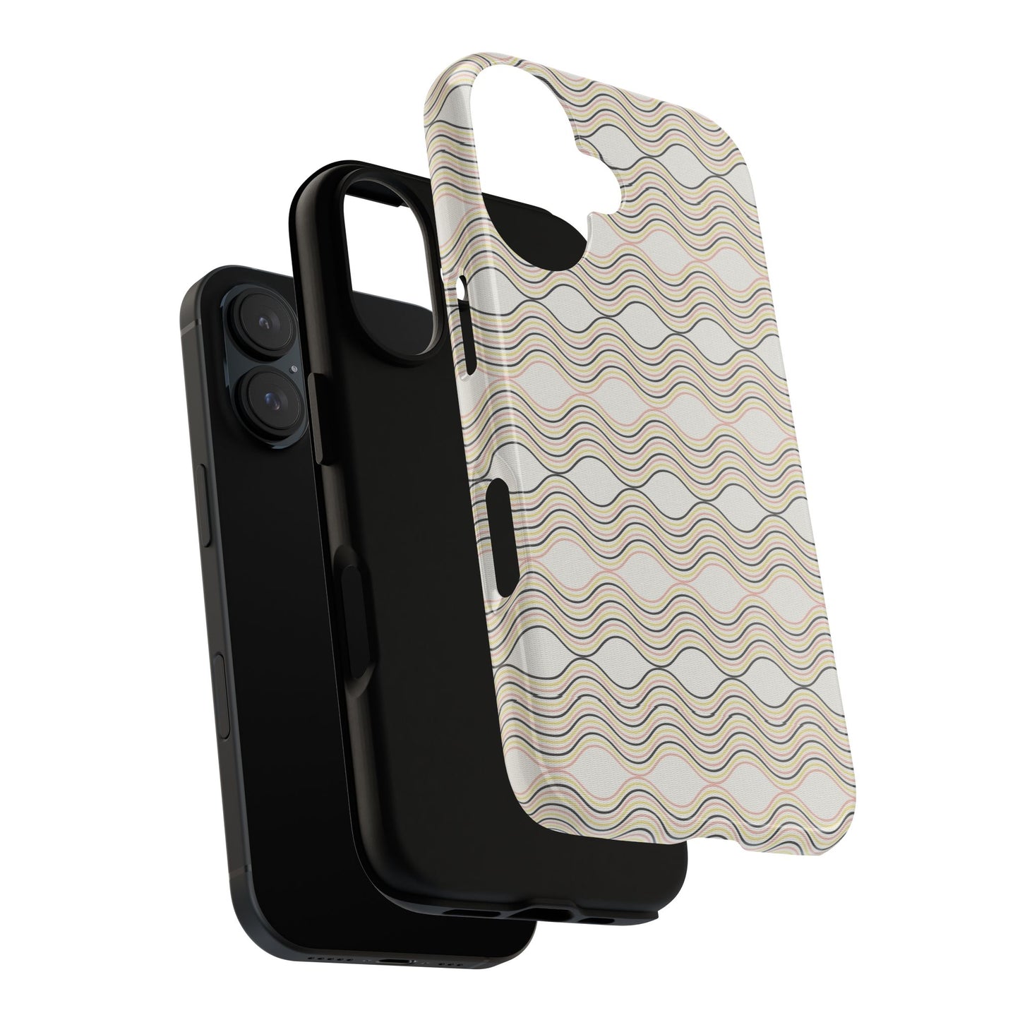Stylish Phone Case for Tough Protection, Wavy Design, Chic Accessory, Gift for Her, Trendy Tech, Holiday Gift Idea