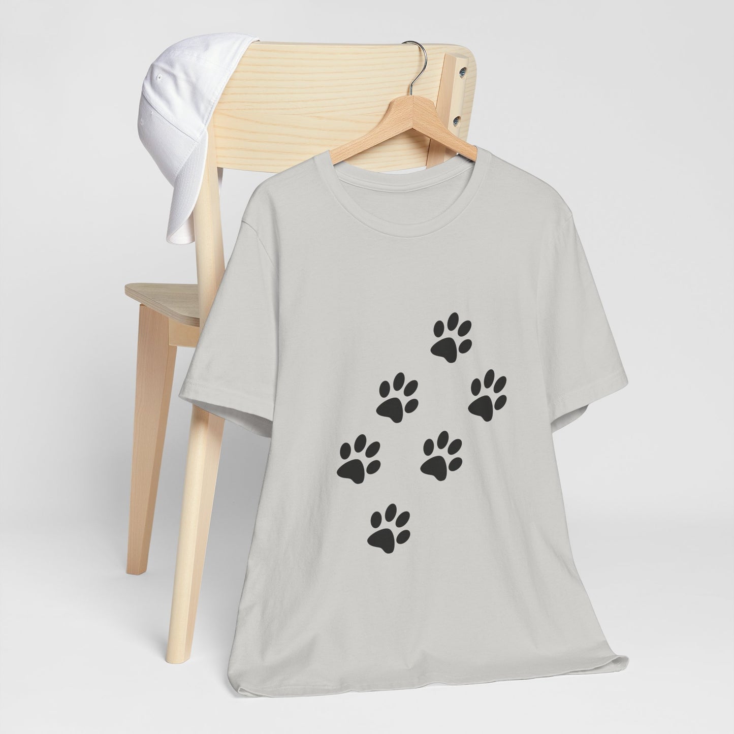 Paw Print Short Sleeve Tee | Unisex Animal Lover Shirt, Pet Owner Gift, Casual Wear, Gifts for Dog Lovers, Comfortable T-Shirt