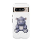 Cute Hippo Phone Case, Unique Tough Cases, Animal Lover Gift, Cute Animal Design, Baby Animal Phone Accessory