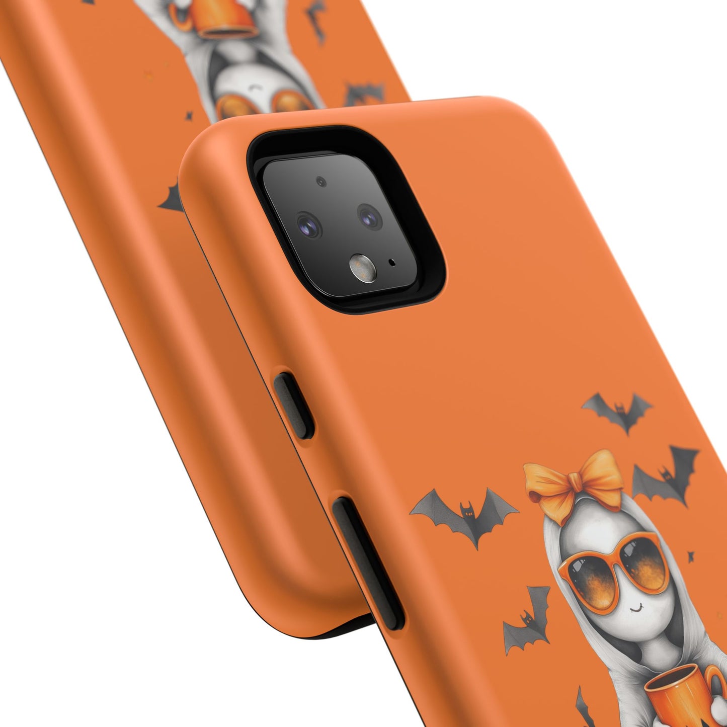 Halloween Ghost Phone Case, Cute Cat Ghost Case, Autumn Phone Cover, Spooky Season Gift, Trick or Treat Case