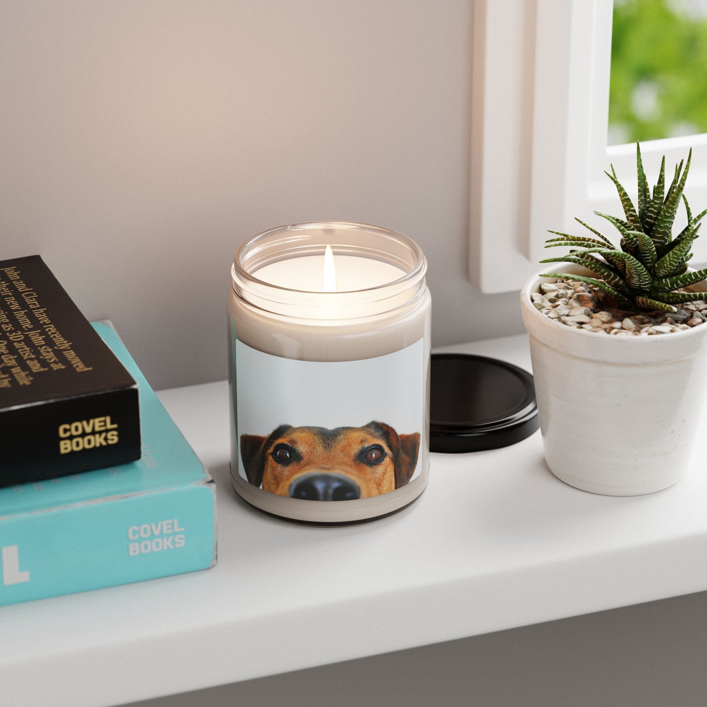 Cute Dog Face Scented Soy Candle, Pet Lover Gift