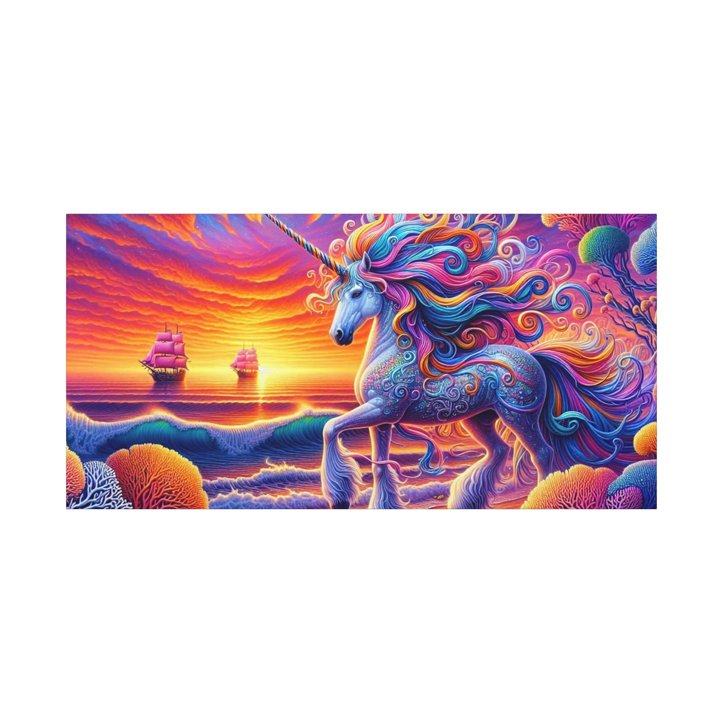 Matte Canvas, Stretched, 1.25"  Unicorn
