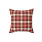 Cozy Plaid Square Pillow, Farmhouse Decor, Rustic Cushion, Autumn Throw Pillow, Gift for Home, Couch Pillow, Living Room Accent