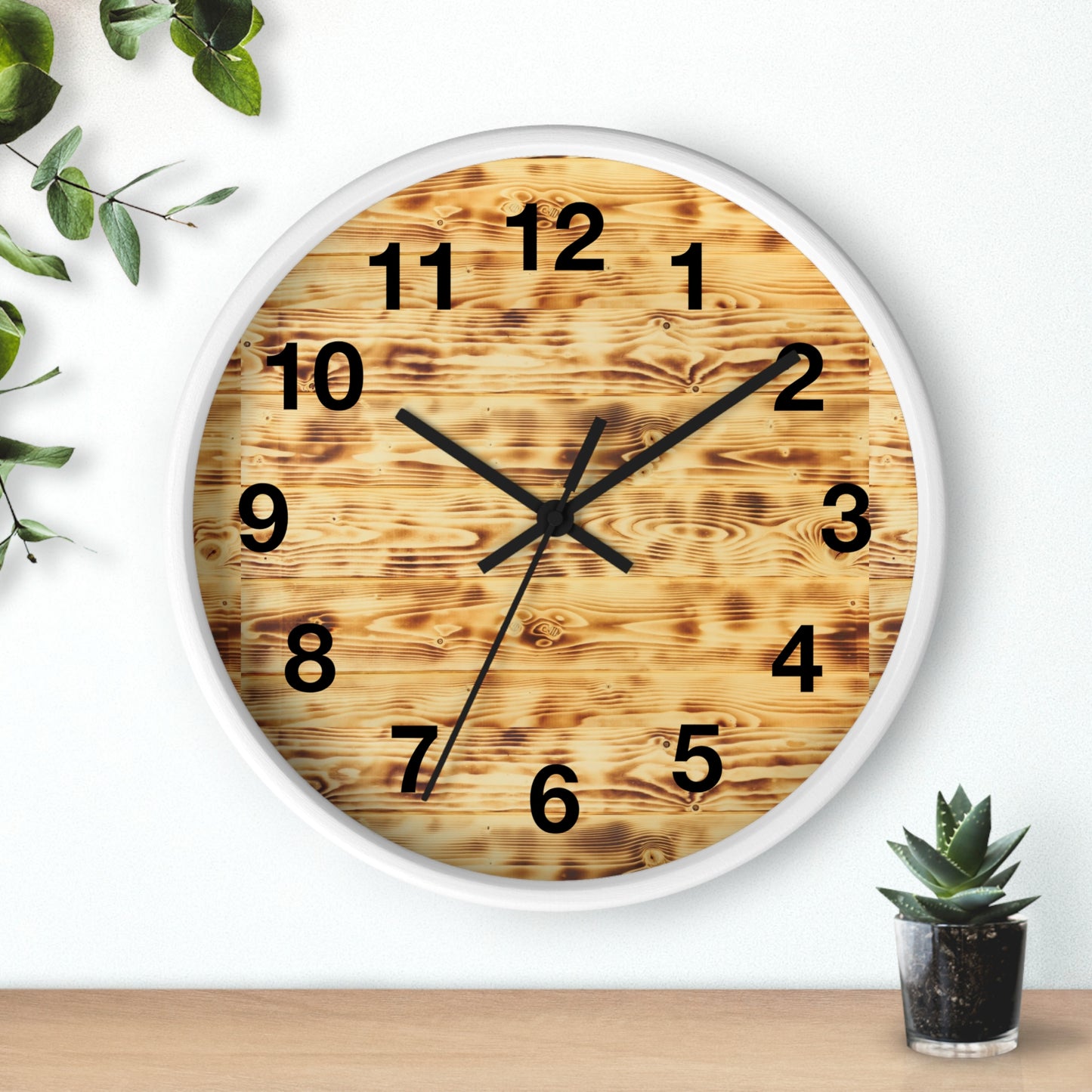 Rustic Wood Wall Clock | Natural Decor, Home Office Gift, Farmhouse Style, Timepiece, Unique Wall Art