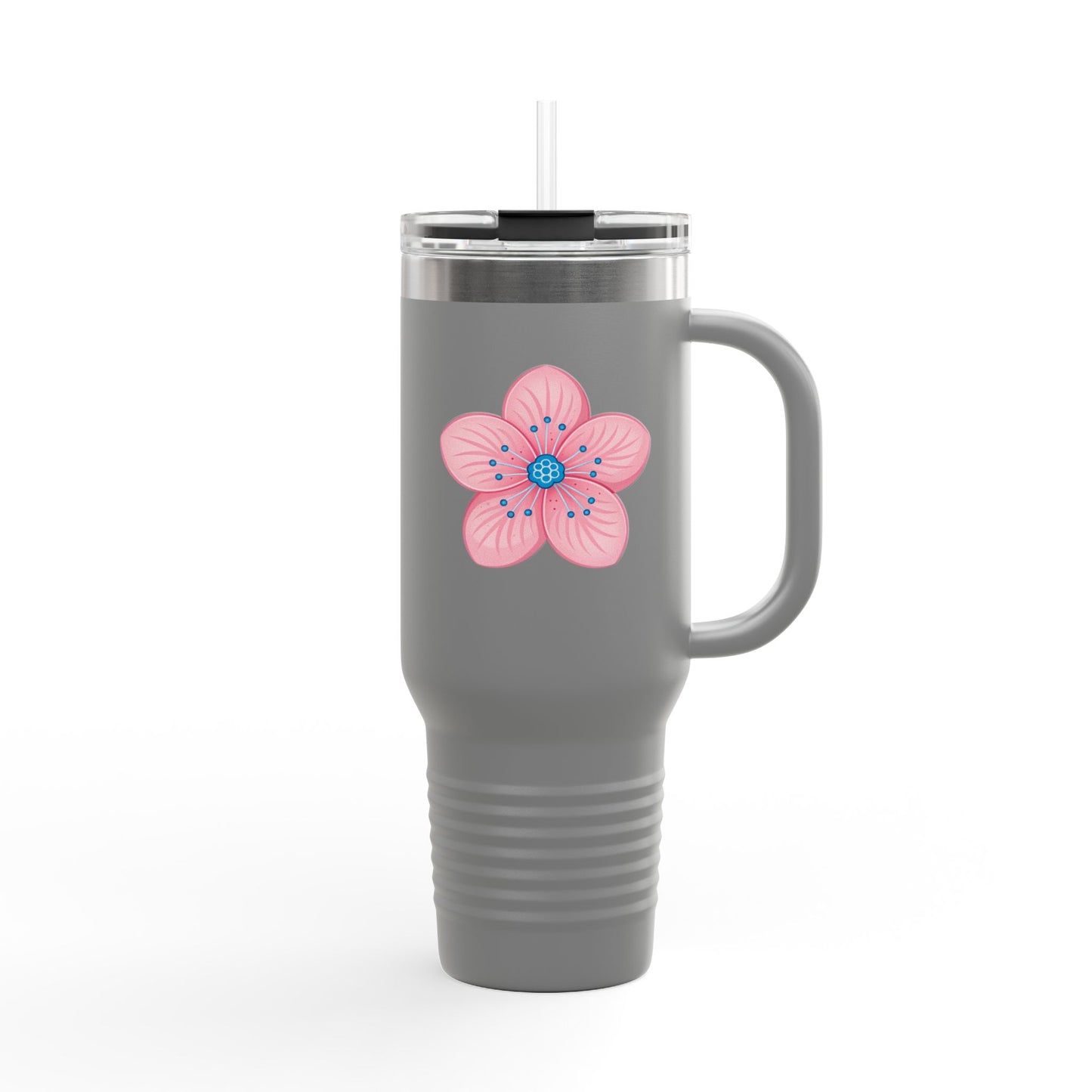 Charming Floral Insulated Travel Mug | 40oz Coffee Cup, Personalized Gift, Summer Hydration, Eco-Friendly Drinkware, Perfect for Road Trips
