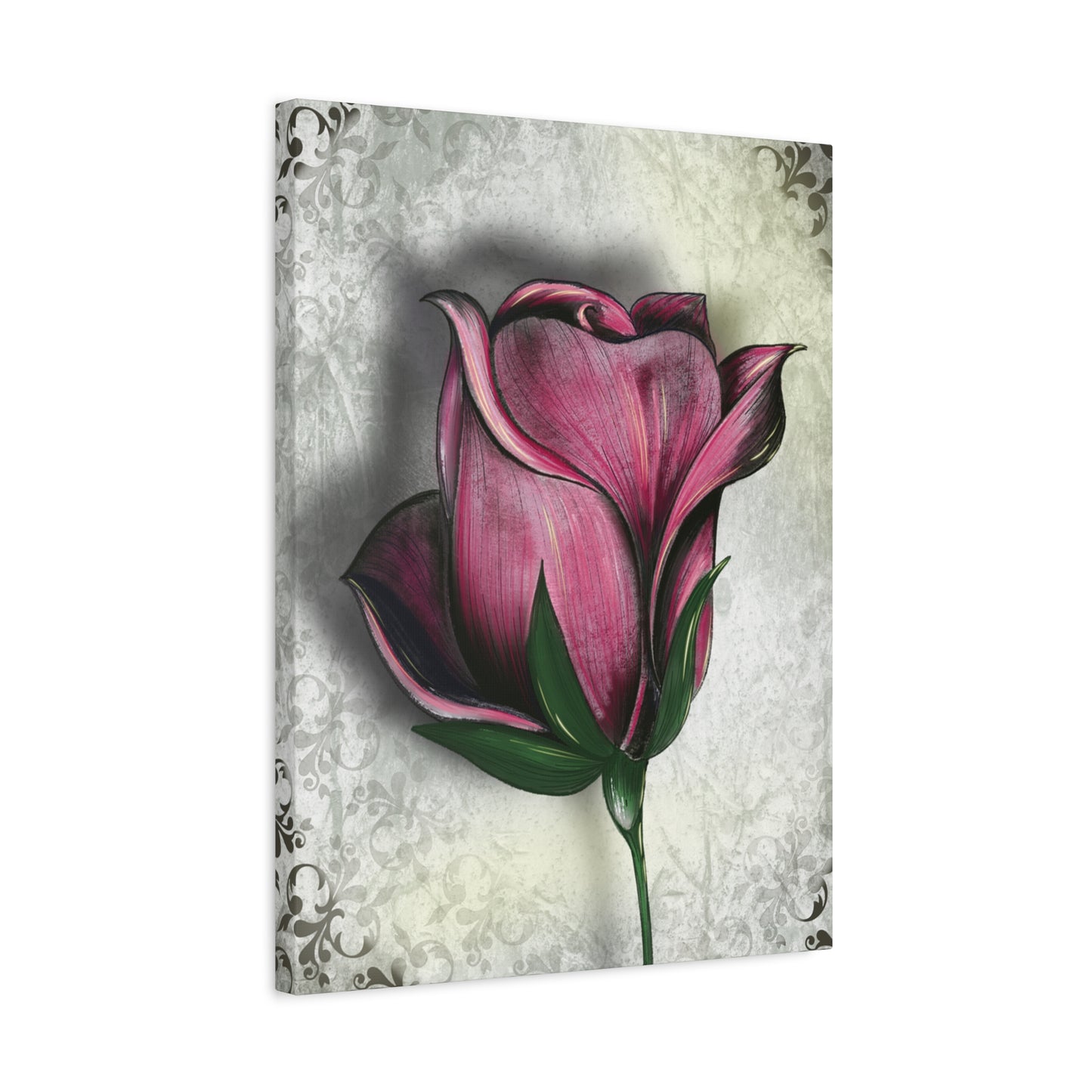 Matte Canvas, Stretched, 1.25" Purple Flowers
