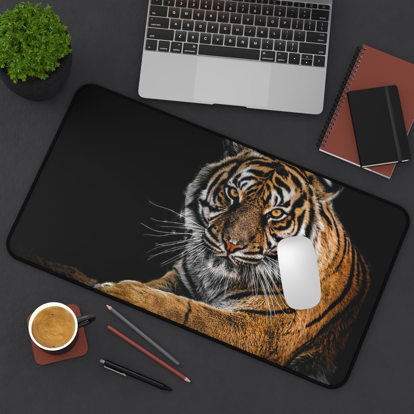 Tiger Lair Desk Mat — Large Wildlife Gaming Mouse Pad