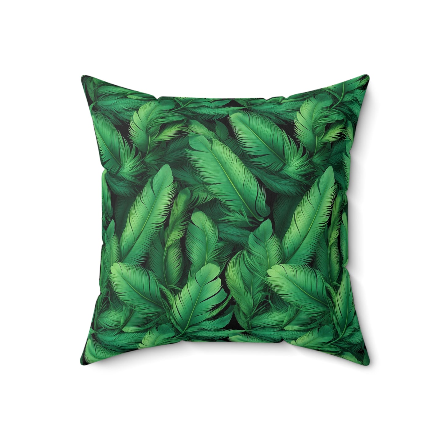 Tropical Leaf Pillow, Green Botanical Cushion, Home Decor, Boho Accent, Gift for Nature Lovers, Living Room Soft Furnishings