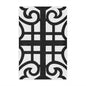 Geometric Scrolled Minky Blanket — Black & White Decorative Throw