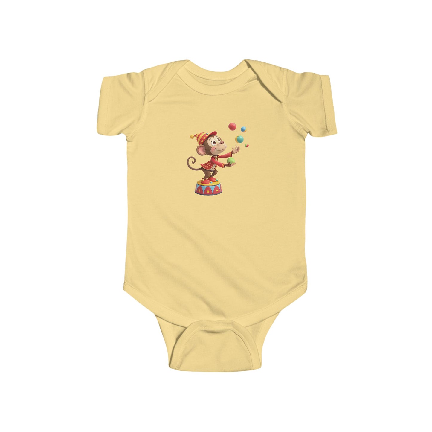 Playful Monkey Infant Bodysuit, Cute Baby Outfit, Circus Theme Baby Wear, Toddler Gift, Baby Shower Gift