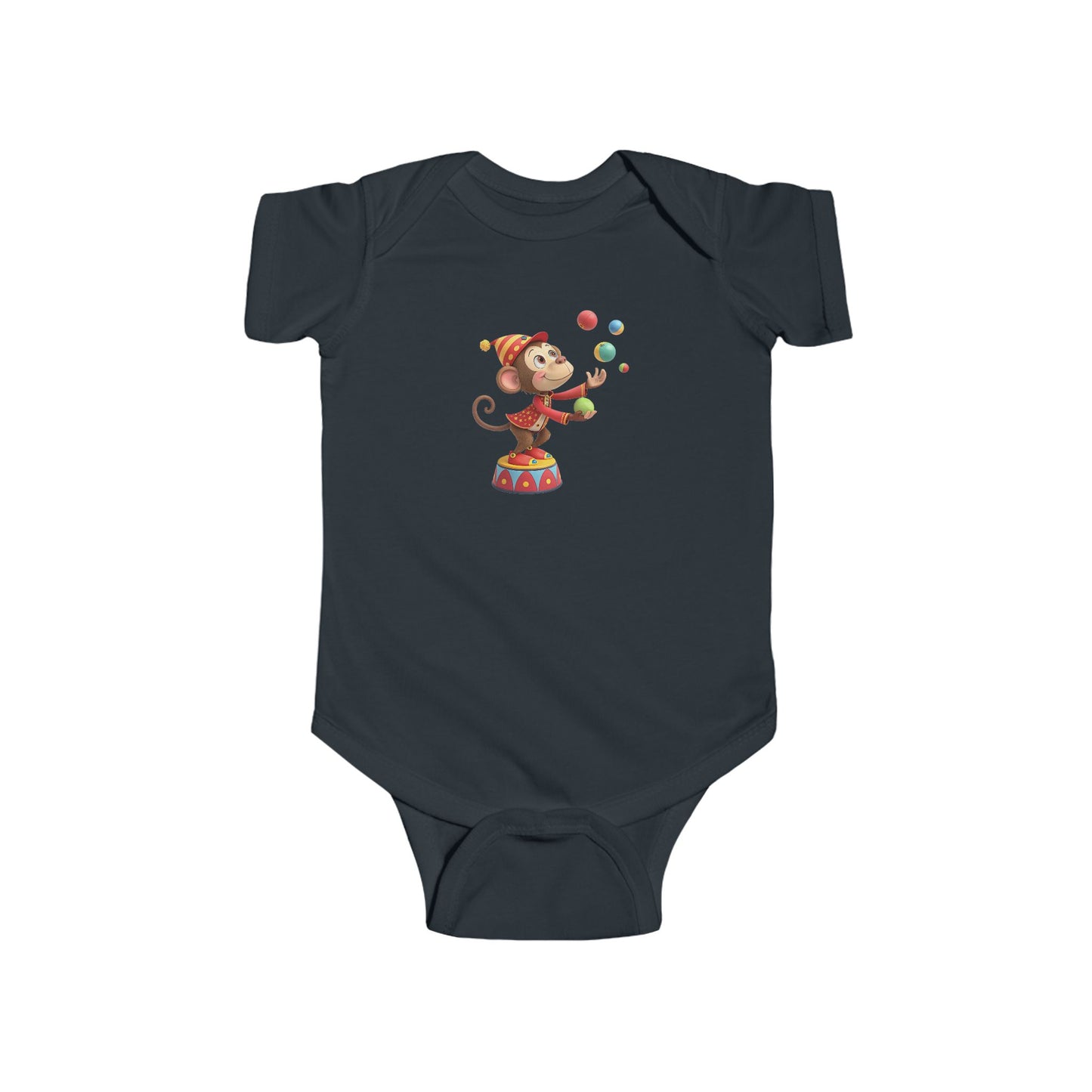 Playful Monkey Infant Bodysuit, Cute Baby Outfit, Circus Theme Baby Wear, Toddler Gift, Baby Shower Gift