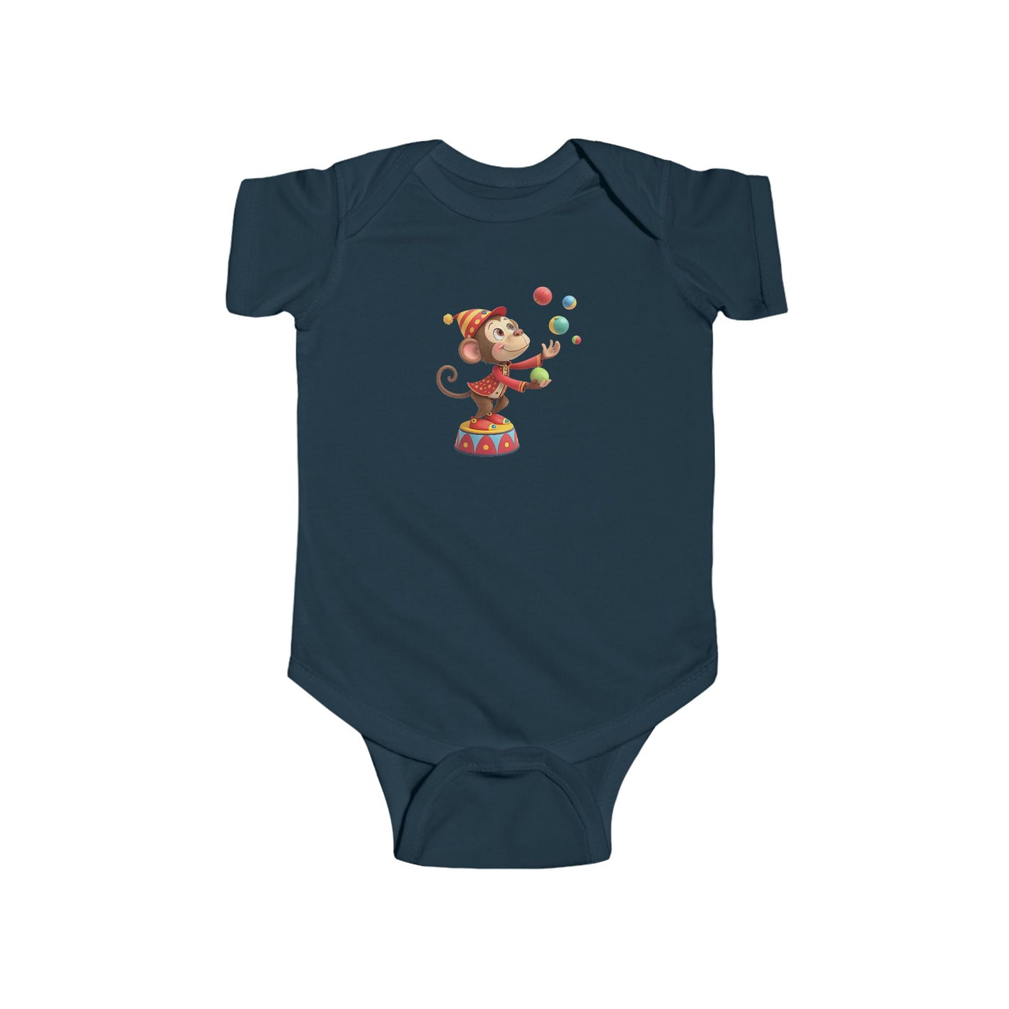 Playful Monkey Infant Bodysuit, Cute Baby Outfit, Circus Theme Baby Wear, Toddler Gift, Baby Shower Gift