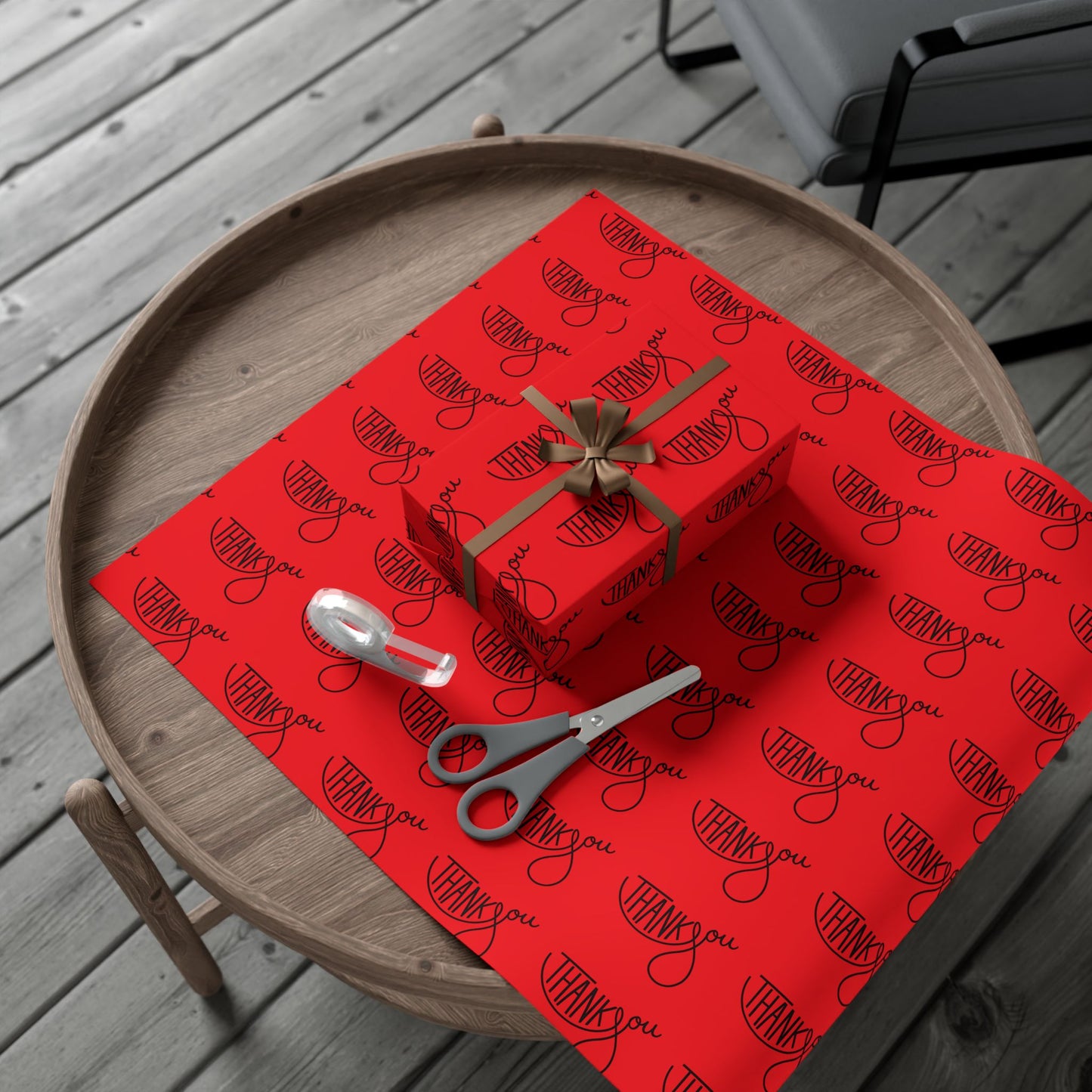 Gift Wrap Paper — 'Thank You' Patterned Wrapping Paper
