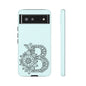 Personalized Tough Phone Case- Letter B, Floral Monogram Cell Phone Cover, Custom Protective Case, Unique Gift, Birthday, Graduation