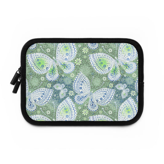 Butterfly Pattern Laptop Sleeve, Eco-Friendly Laptop Case, Computer Bag, Gift for Her, Personalized Tech Accessory