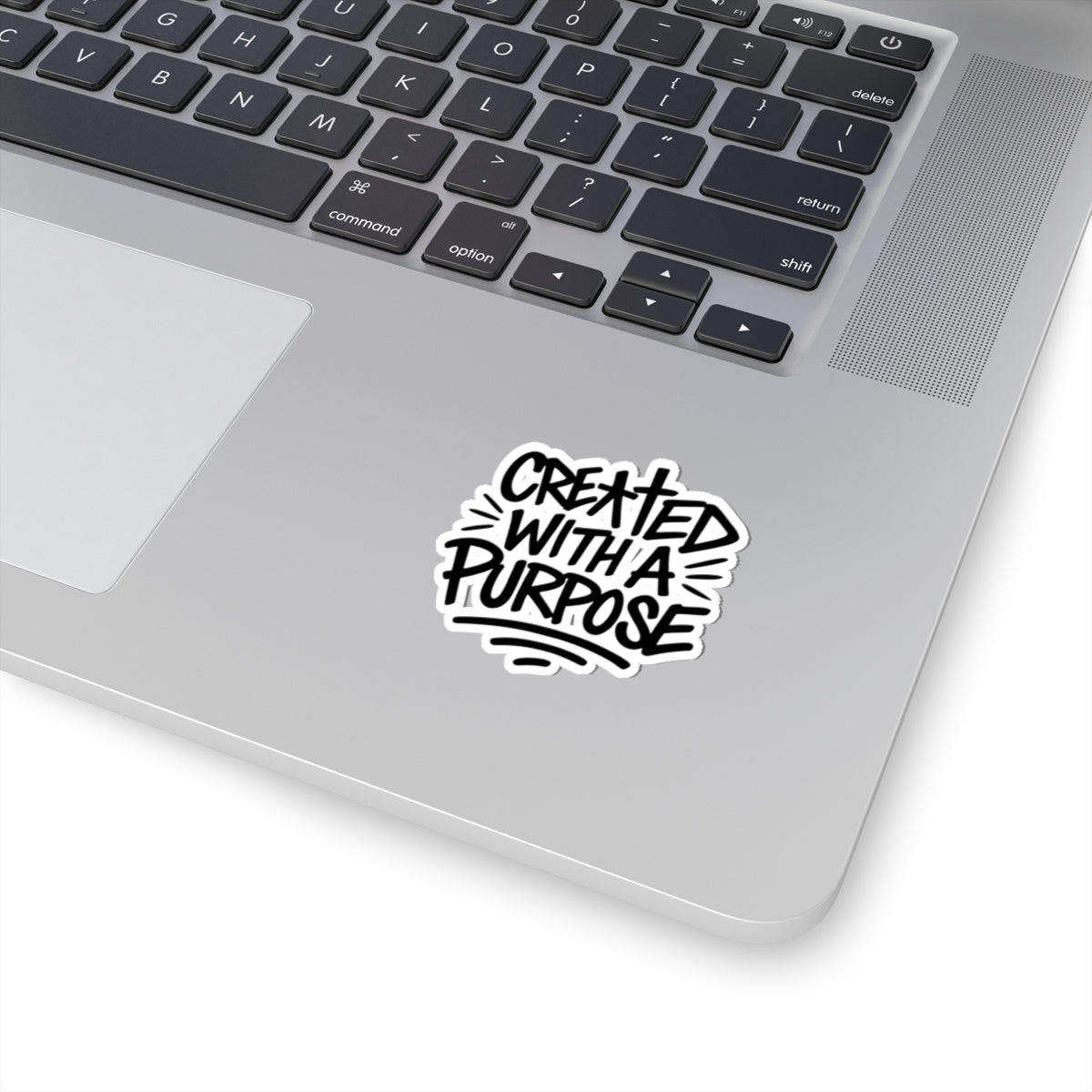Created With A Purpose Sticker — Inspirational Kiss-Cut Vinyl Decal