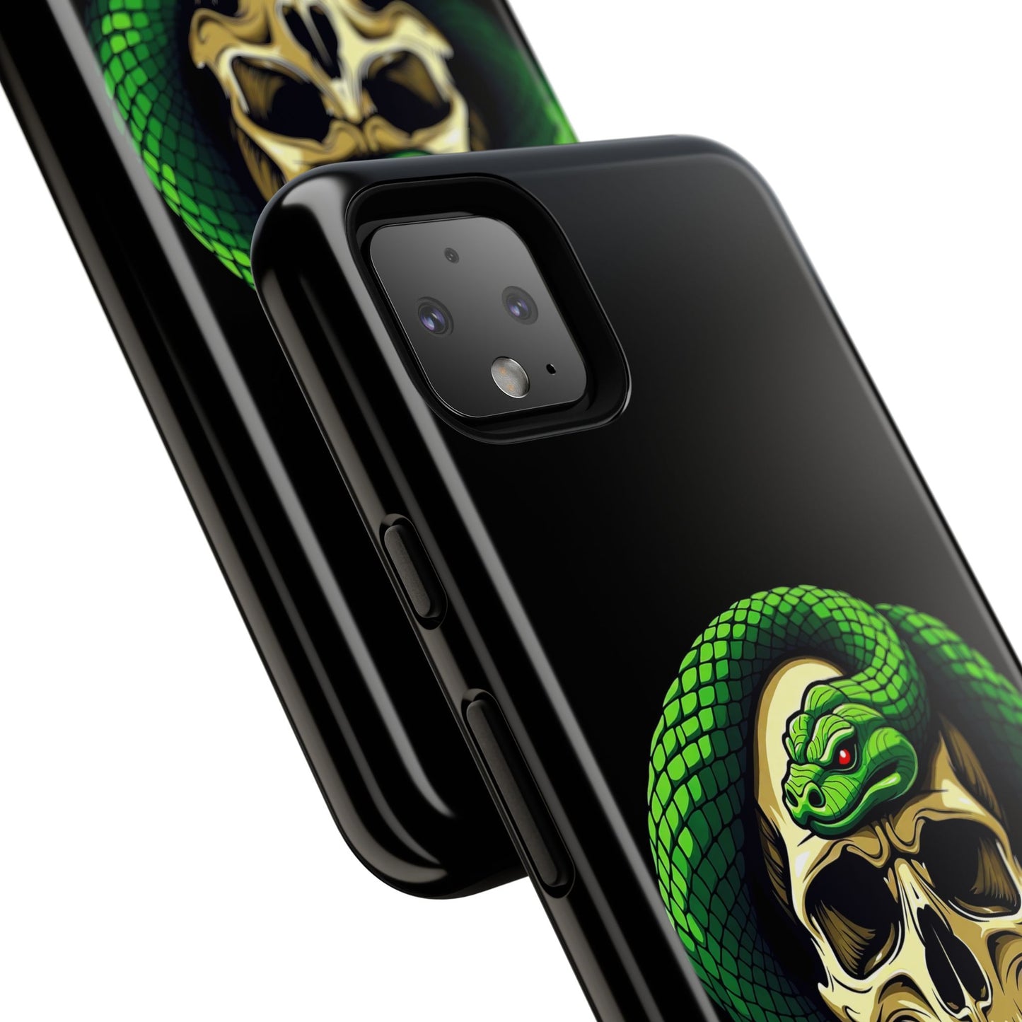 Skull & Snake Phone Case | Tough Cases, Protective Cover, Edgy Phone Accessories, Gothic Gift, Halloween Decor