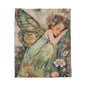 Fairy Dream Velveteen Plush Blanket — Sleeping Fairy Art Throw for Kids & Nursery