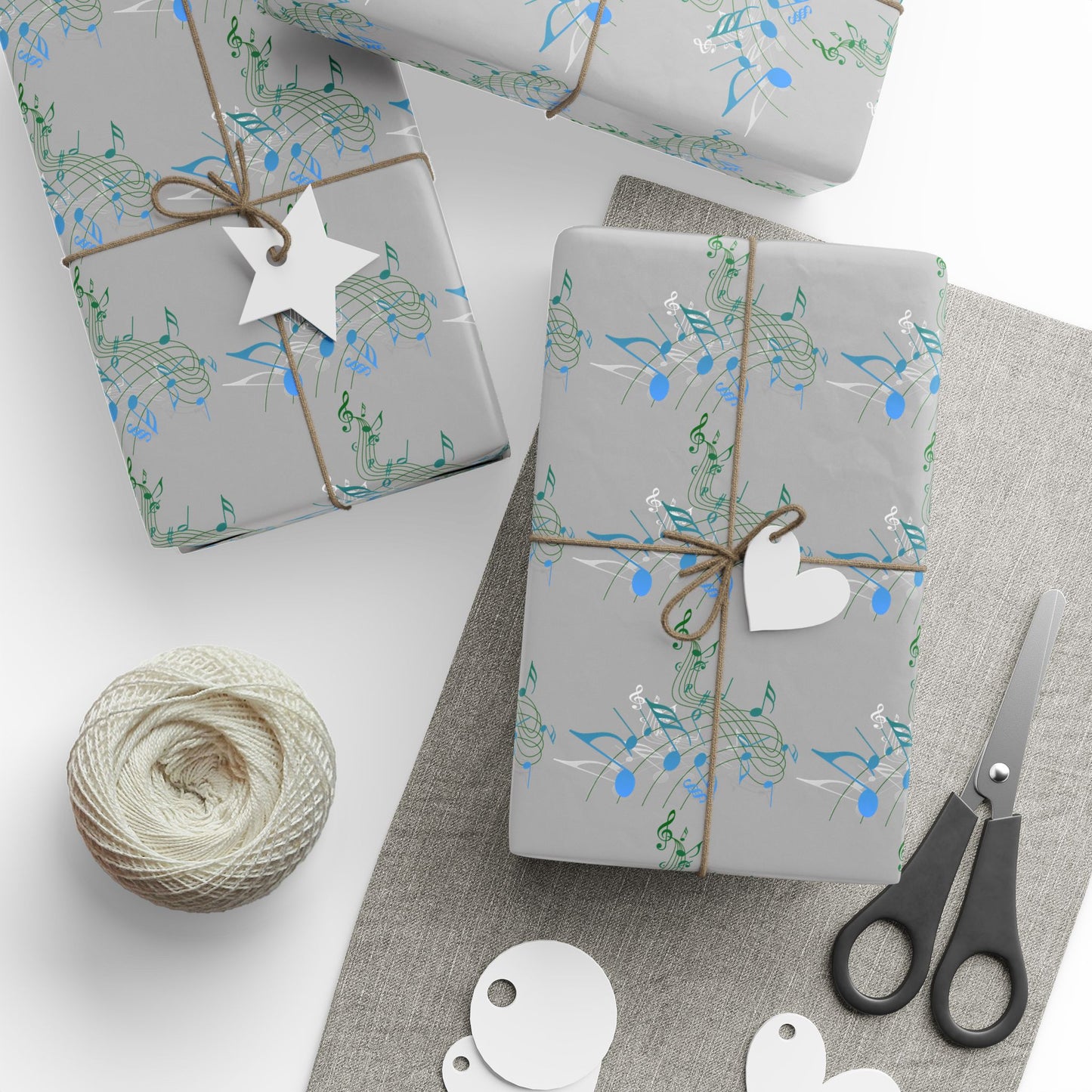 Elegant Music Note Wrapping Paper for Special Occasions, Perfect for Gifts, Birthdays, Holidays, Artsy Celebrations, Eco-Friendly
