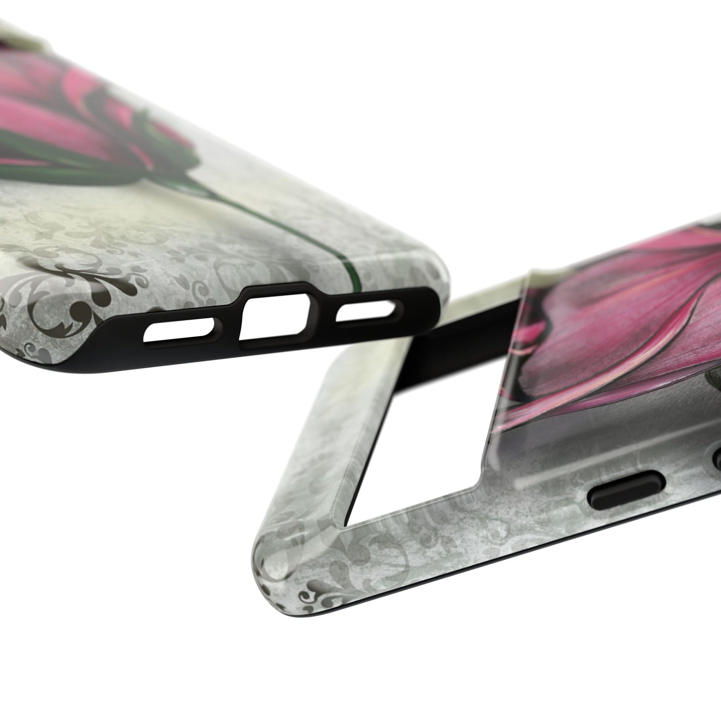 Rose Phone Case – Tough Cases, Floral Phone Cover, Gift for Her, Minimalist Design, Nature Lover's Accessory, Birthday Gift Idea