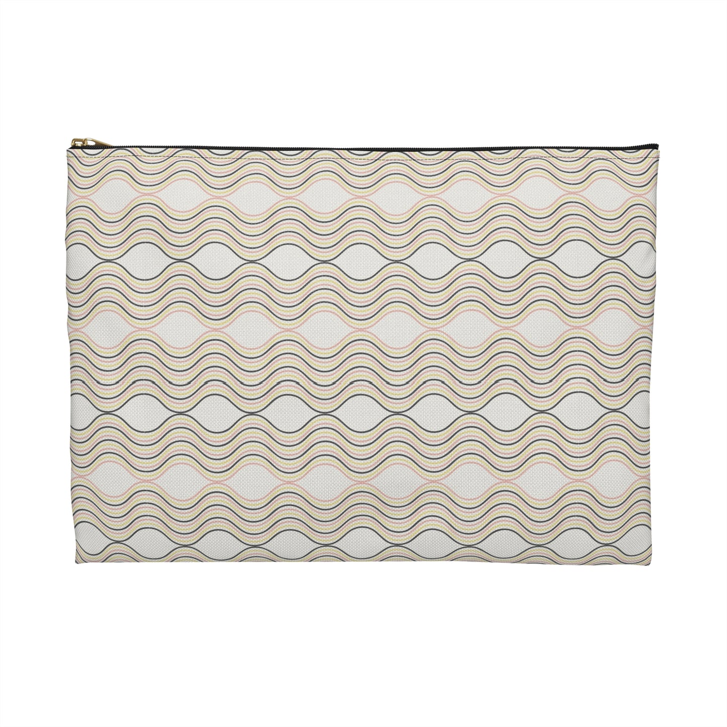 Wavy Pattern Accessory Pouch - Stylish Makeup Bag, Travel Organizer, Gift Idea, Modern Clutch, Storage Case
