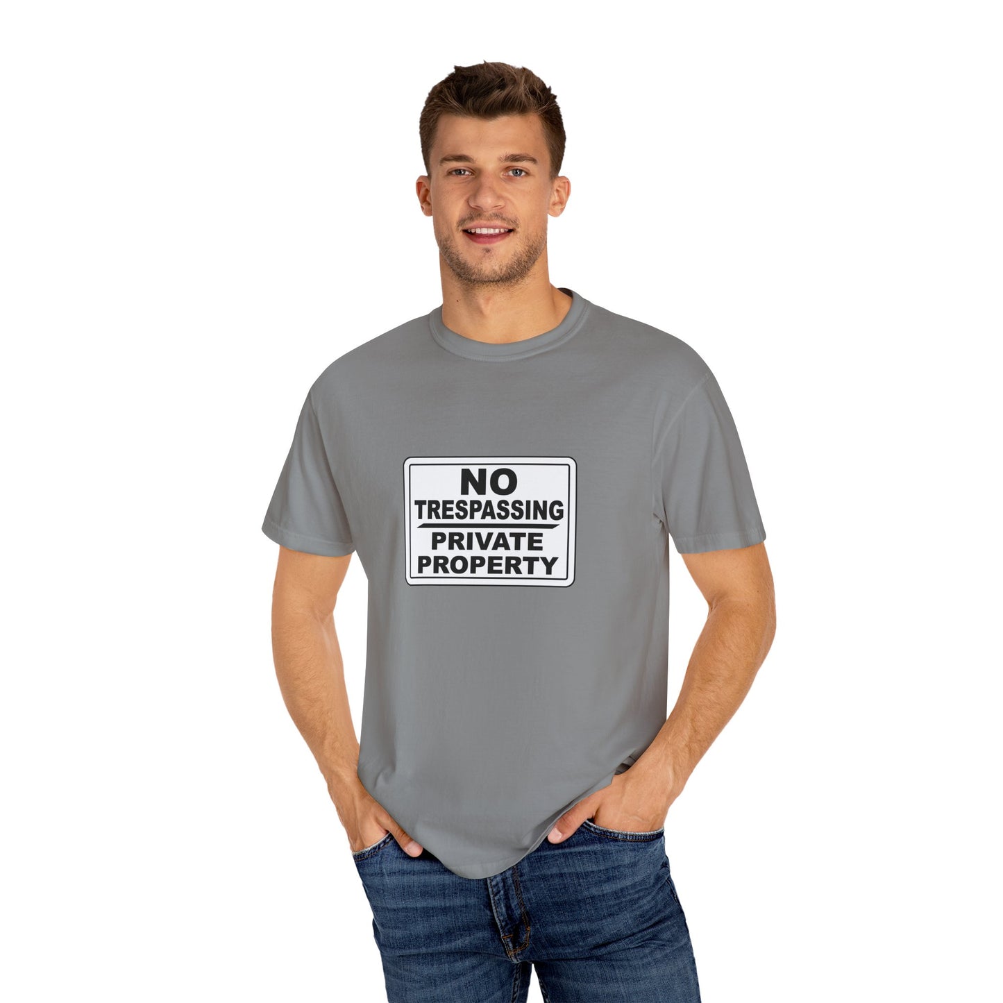 Unisex Garment-Dyed T-Shirt with Bold 'No Trespassing' Design | Casual Wear, Gift for Outdoors Lovers, Funny Shirt, Statement Tee, [...]