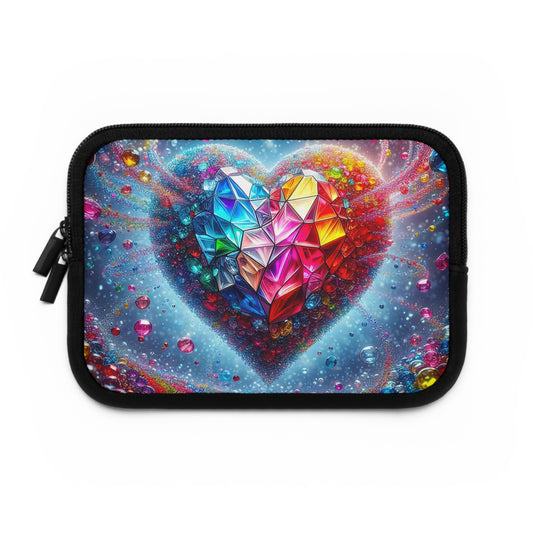 Colorful Heart Laptop Sleeve | Trendy Tech Accessory, Gift for Students, Gamers, Heart Lovers, Birthday, Valentine's Day