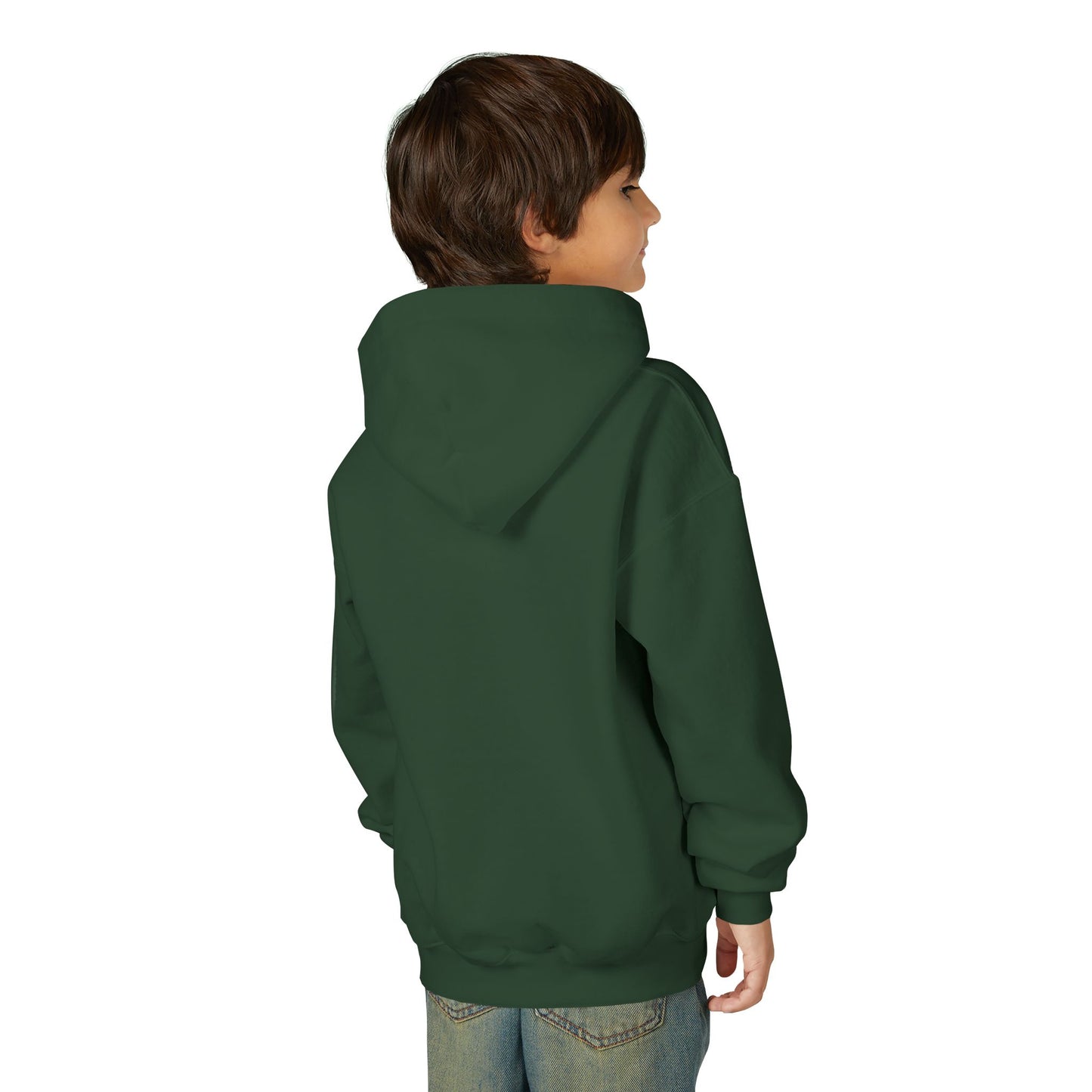 Youth Floral Hoodie – Orange & Teal Flower Circle Design