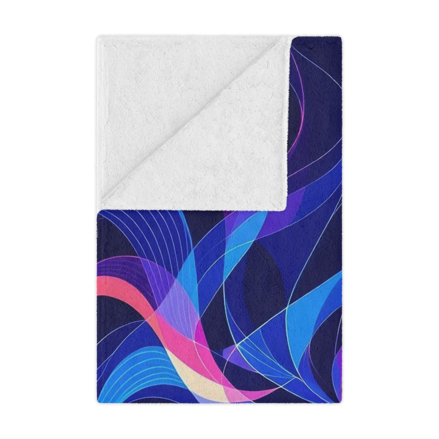 Minky Blanket — Abstract Neon Swirl Plush Throw