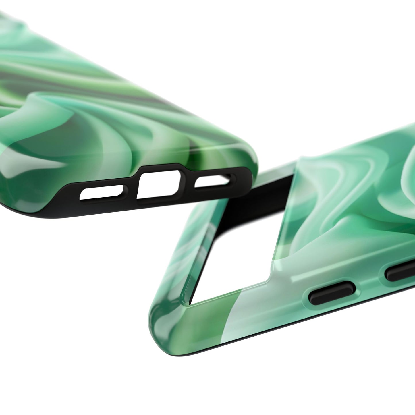 Stylish Phone Case, Tough Case, Green Abstract Design, Cell Phone Cover, Unique Gift, Trendy Accessory