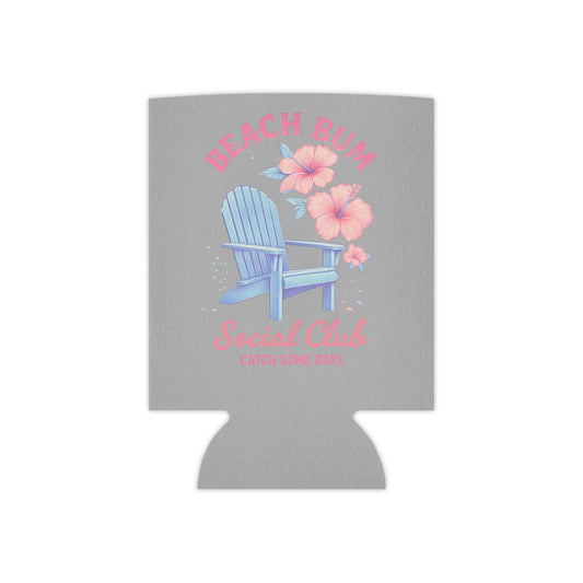 Beach Bum Can Cooler - Summer Vibes, Social Gatherings, Pool Parties, Beach Days, Gift for Friends