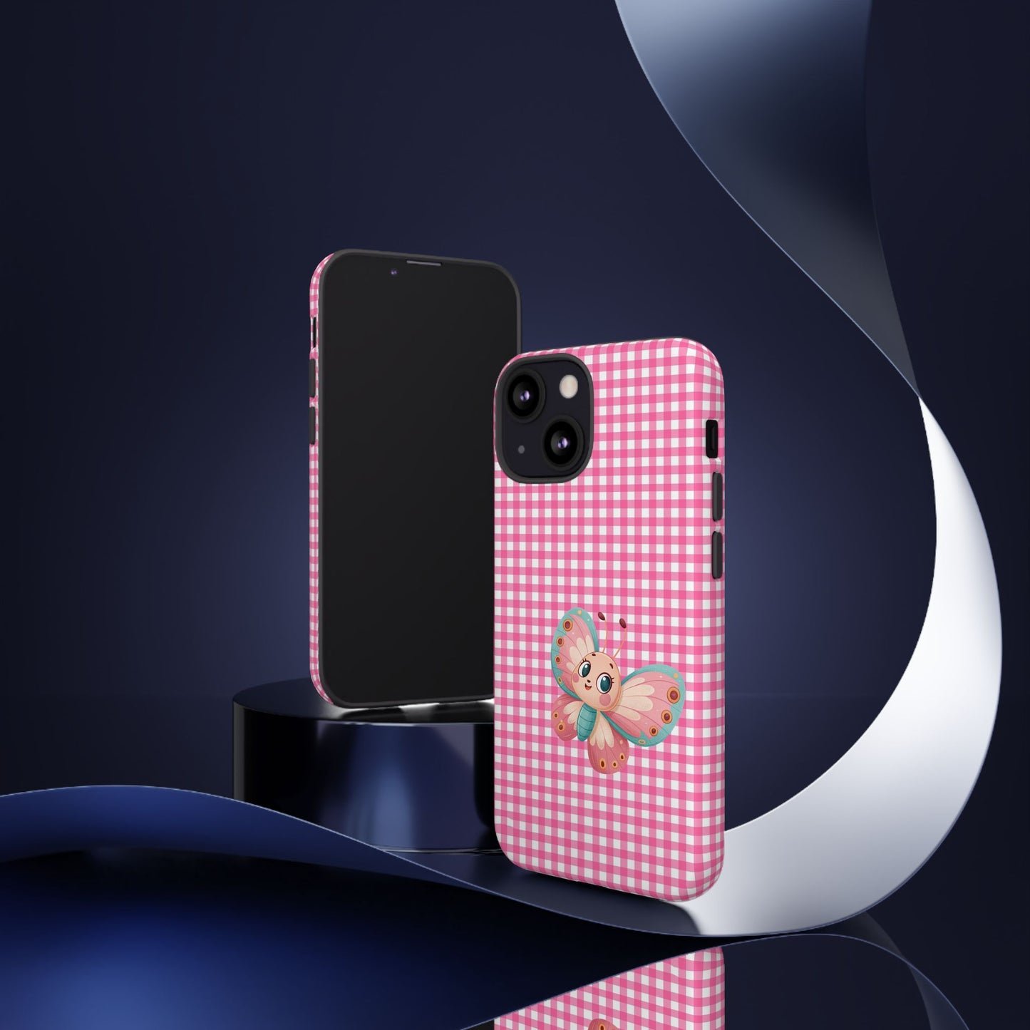 Cute Butterfly Phone Case, Tough Cases, Floral Phone Accessory, Gift for Her, Spring Fashion, Kids' Birthday Present, Pastel Aesthetic
