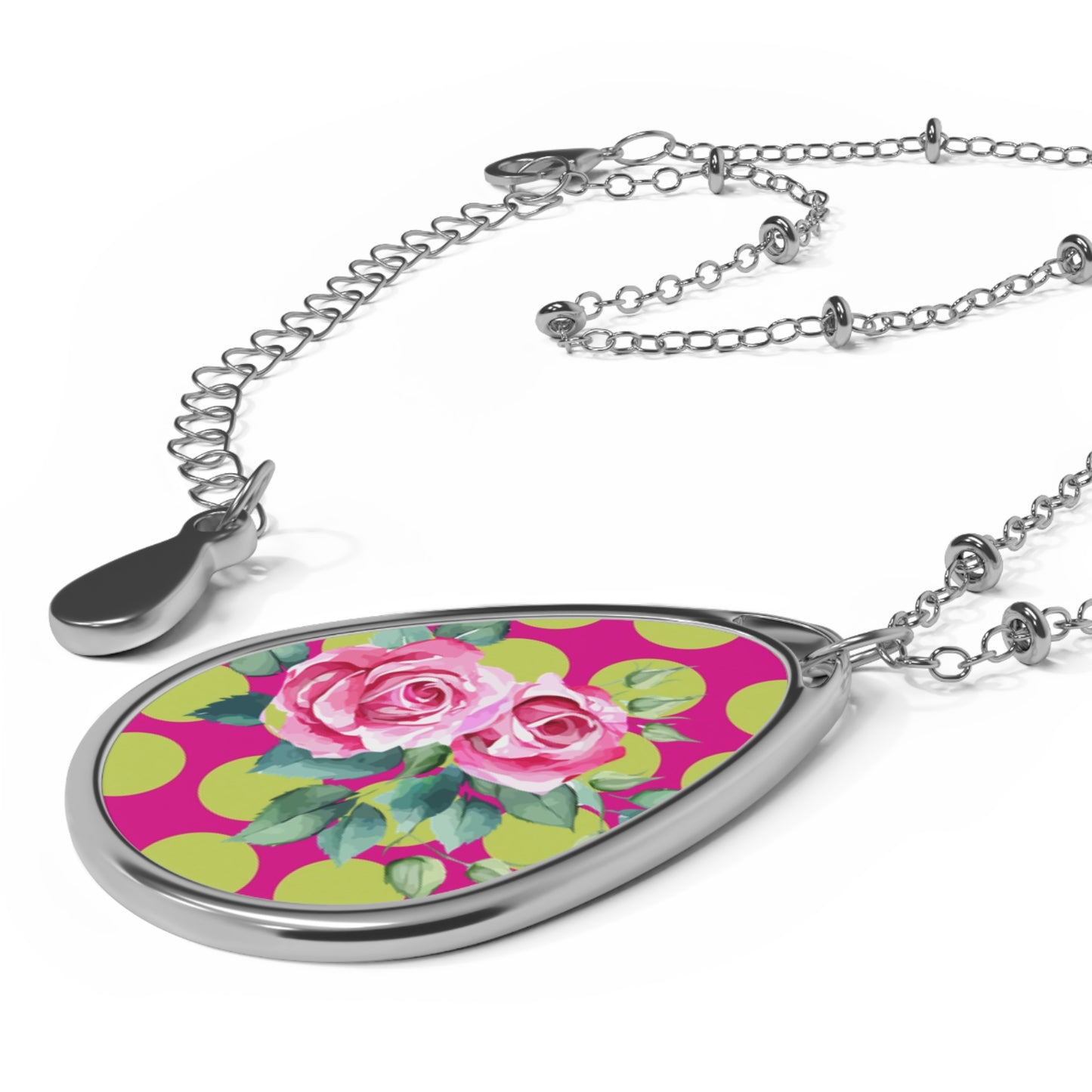 Oval Necklace - Roses