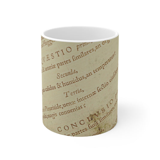Vintage Textual Mug, Literary Mug, Perfect Gift for Students, Coffee Lover Gift, Cozy Home Decor, Study Essential