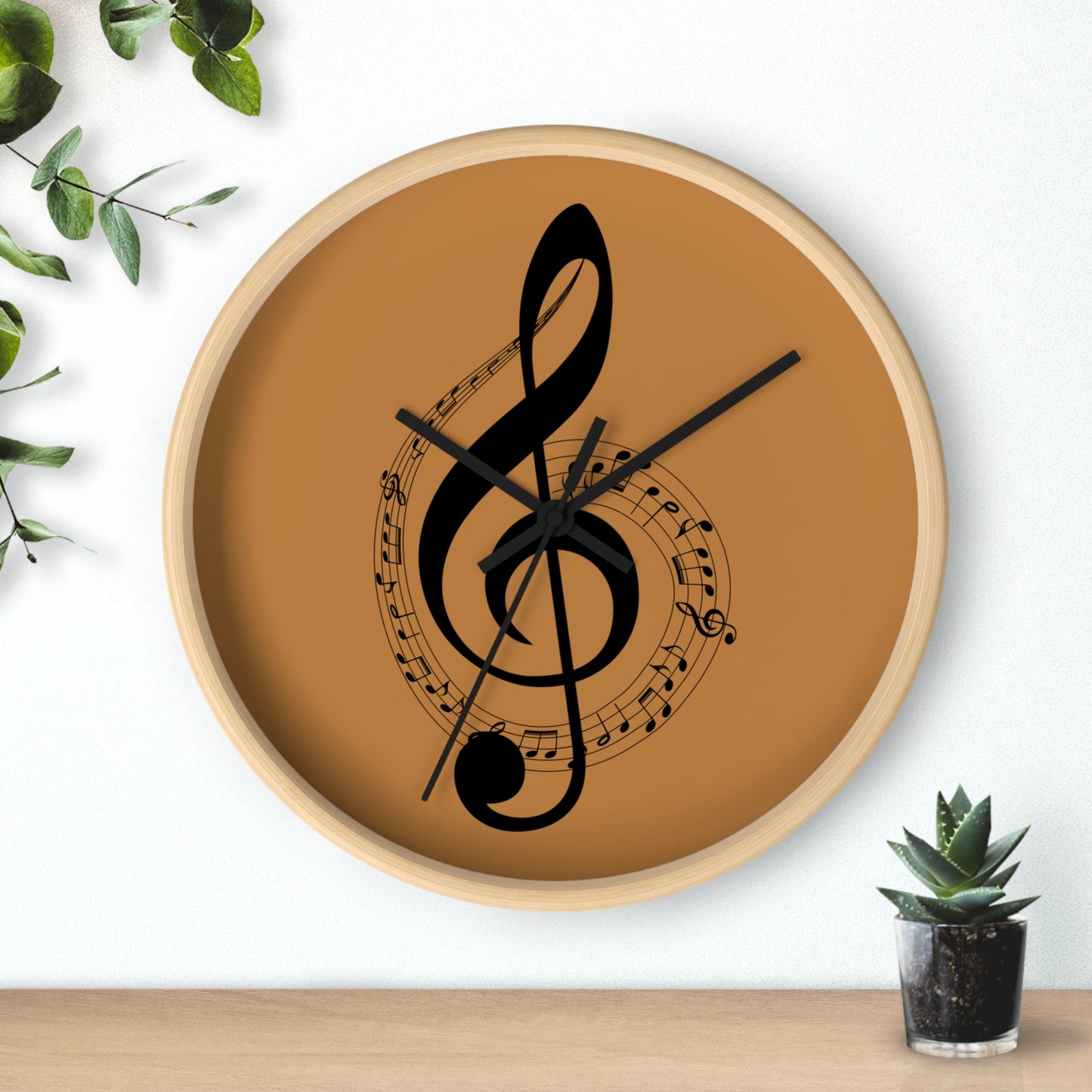 Musical Note Wall Clock, Elegant Home Decor, Perfect Gift for Music Lovers