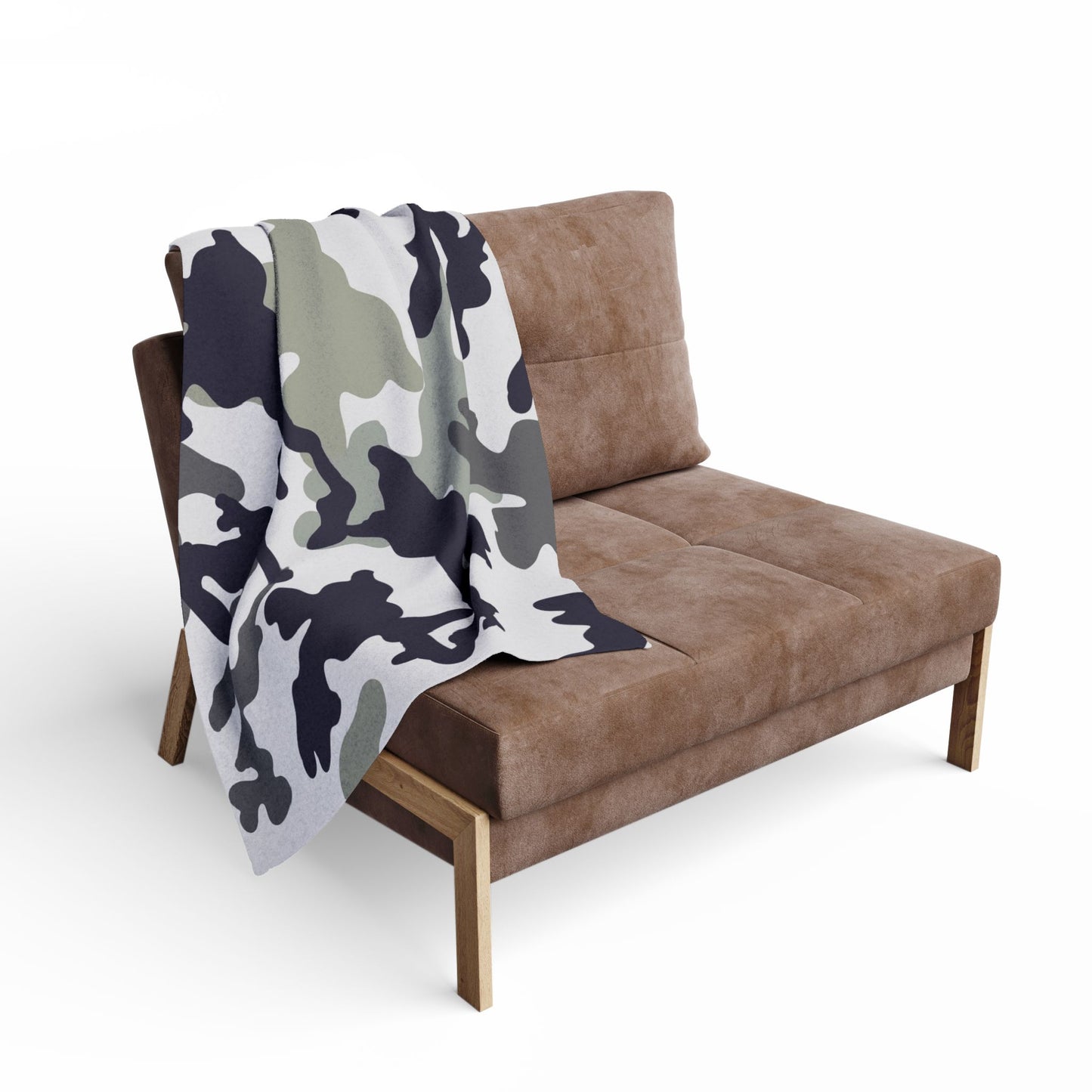 Cozy Camouflage Fleece Blanket, Soft Throw Blanket for Home Decor, Gift for Outdoor Lovers, Perfect for Camping, Military Theme