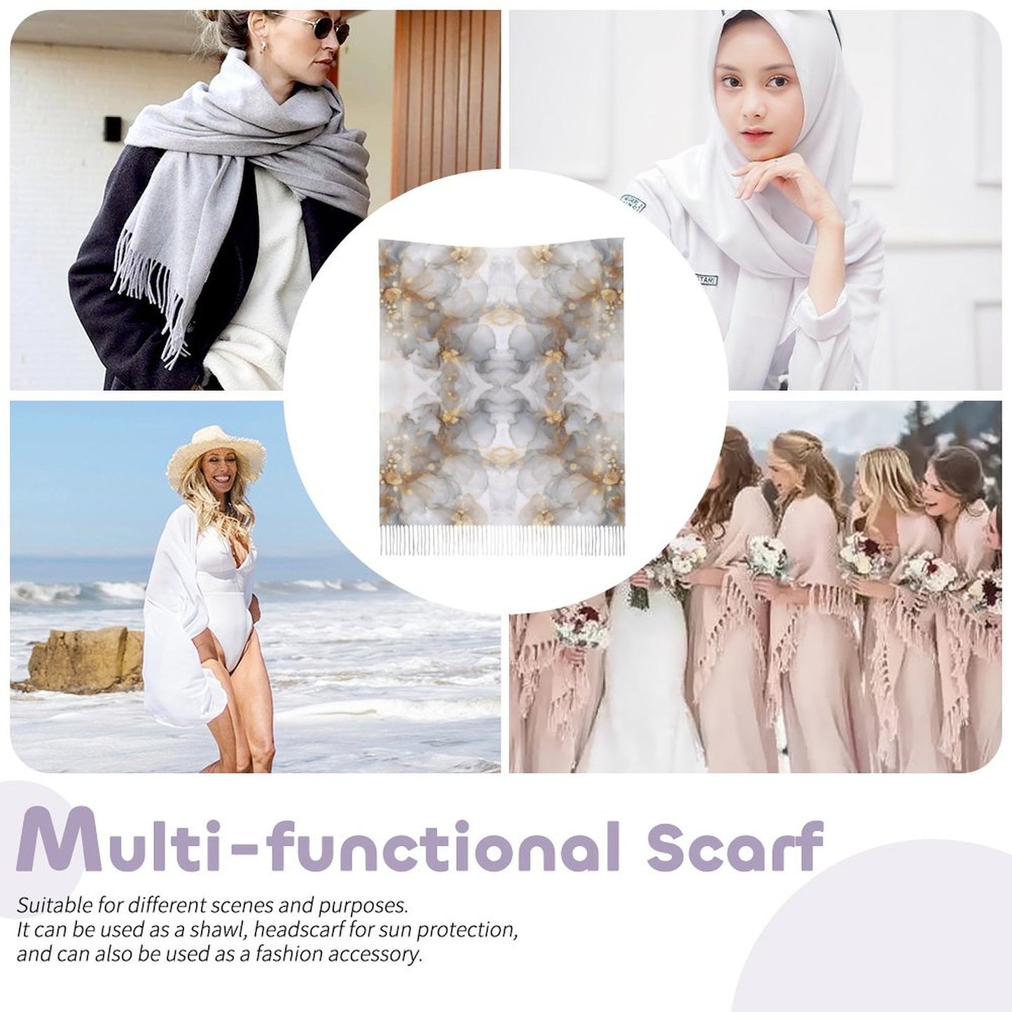 Cashmere-like Tassel Scarf