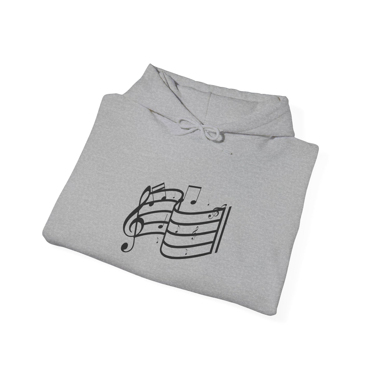 Music Notes Hoodie — Minimal Sheet Music Design