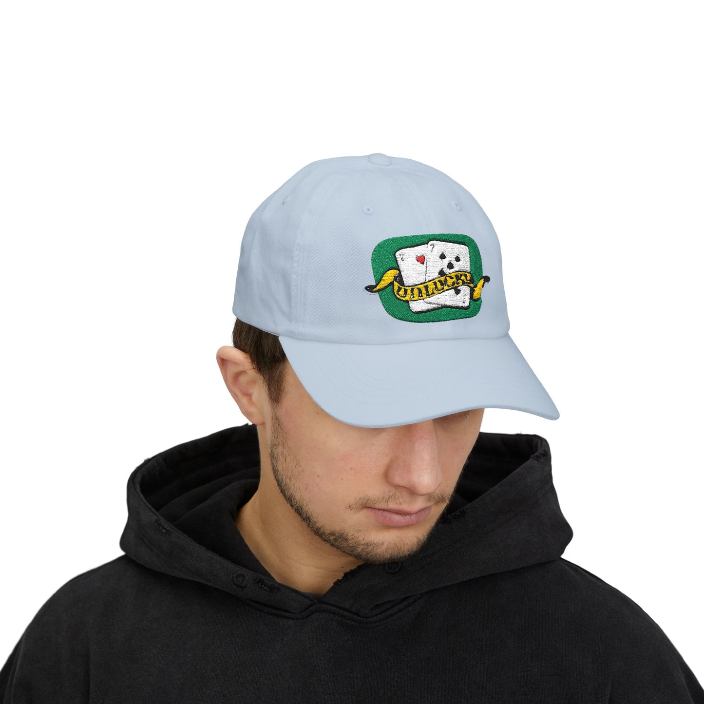 Dad Cap — 'UnLucky' Playing Cards Embroidered Baseball Hat