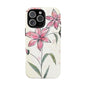 Floral Phone Case with Elegant Pink Lilies, Cute Floral Accessories, Phone Protection, Gift for Her, Stylish Cell Phone Cover