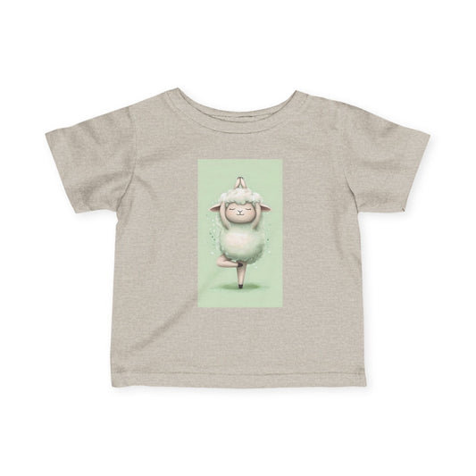 Infant Tee — Cute Ballet Sheep Baby Shirt ("Little Ballerina" Design)