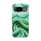 Stylish Phone Case, Tough Case, Green Abstract Design, Cell Phone Cover, Unique Gift, Trendy Accessory