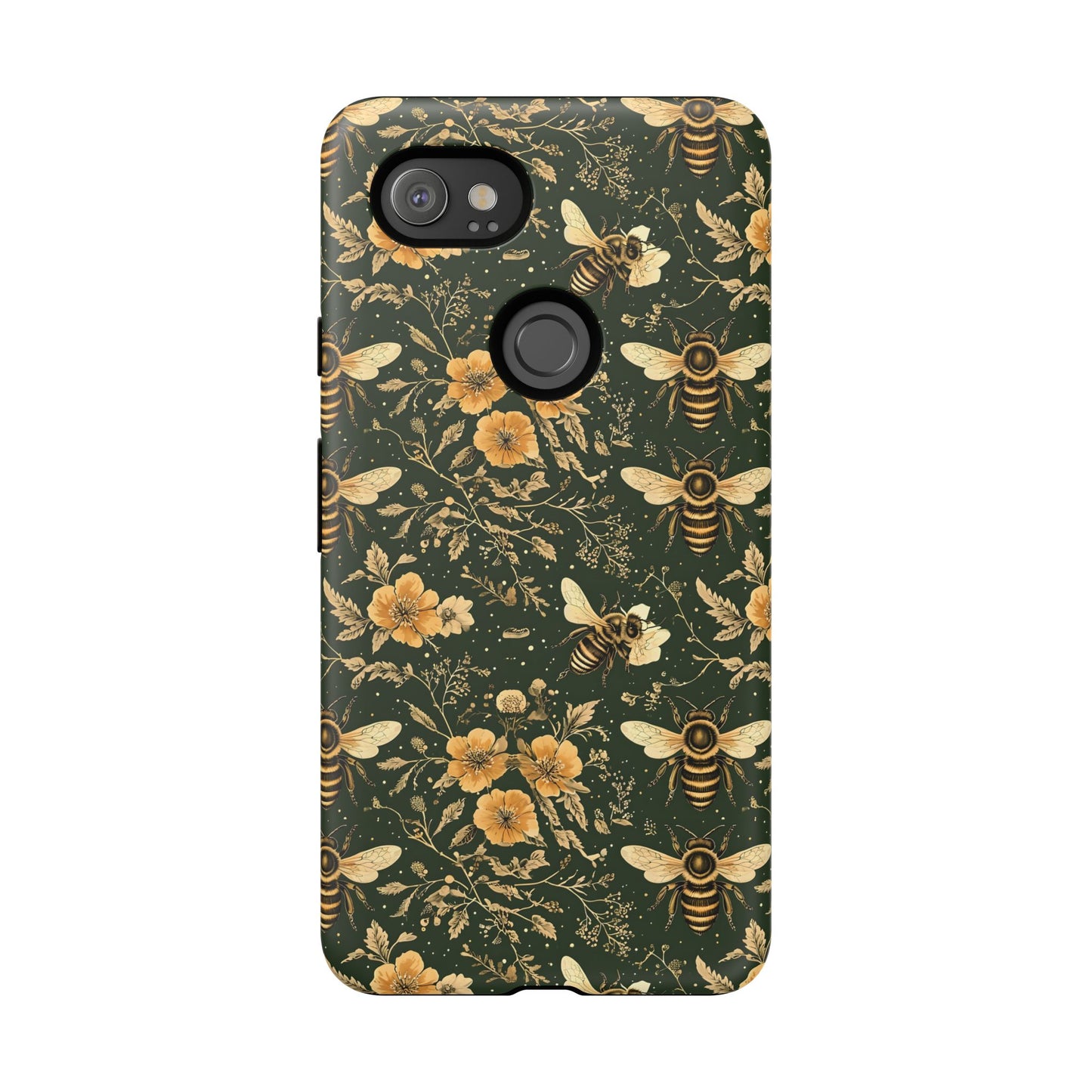 Nature-Inspired Phone Case, Tough Cases for Nature Lovers, Floral Bee Design, Eco-Friendly Gift, Summer Vibes, Trendy Phone Accessory,