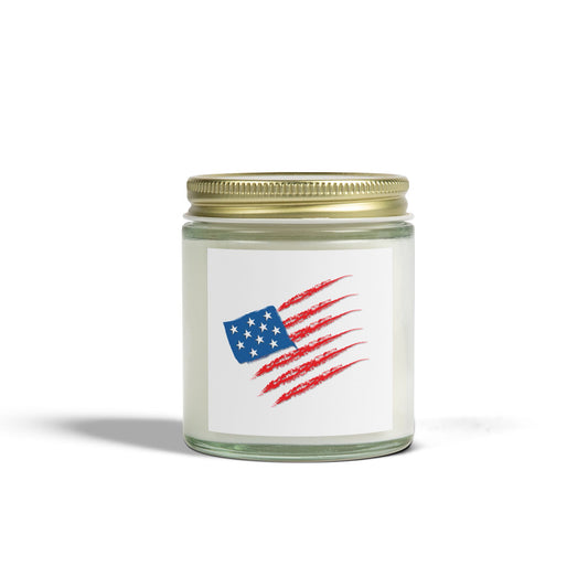 Patriotic Scented Candle, American Flag Decor, Home Fragrance Gift, July 4th Candle, Cozy Atmosphere, Relaxing Decor, USA Themes