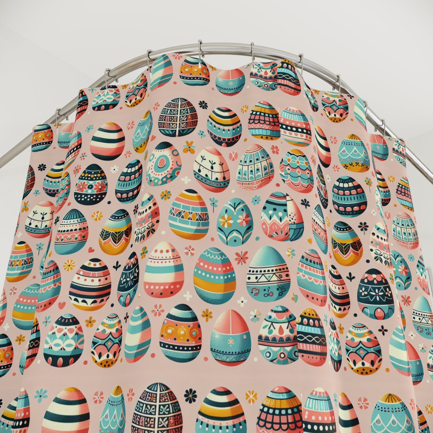 Easter Egg Shower Curtain Vibrant, Fun Bathroom Decor for Spring Celebrations